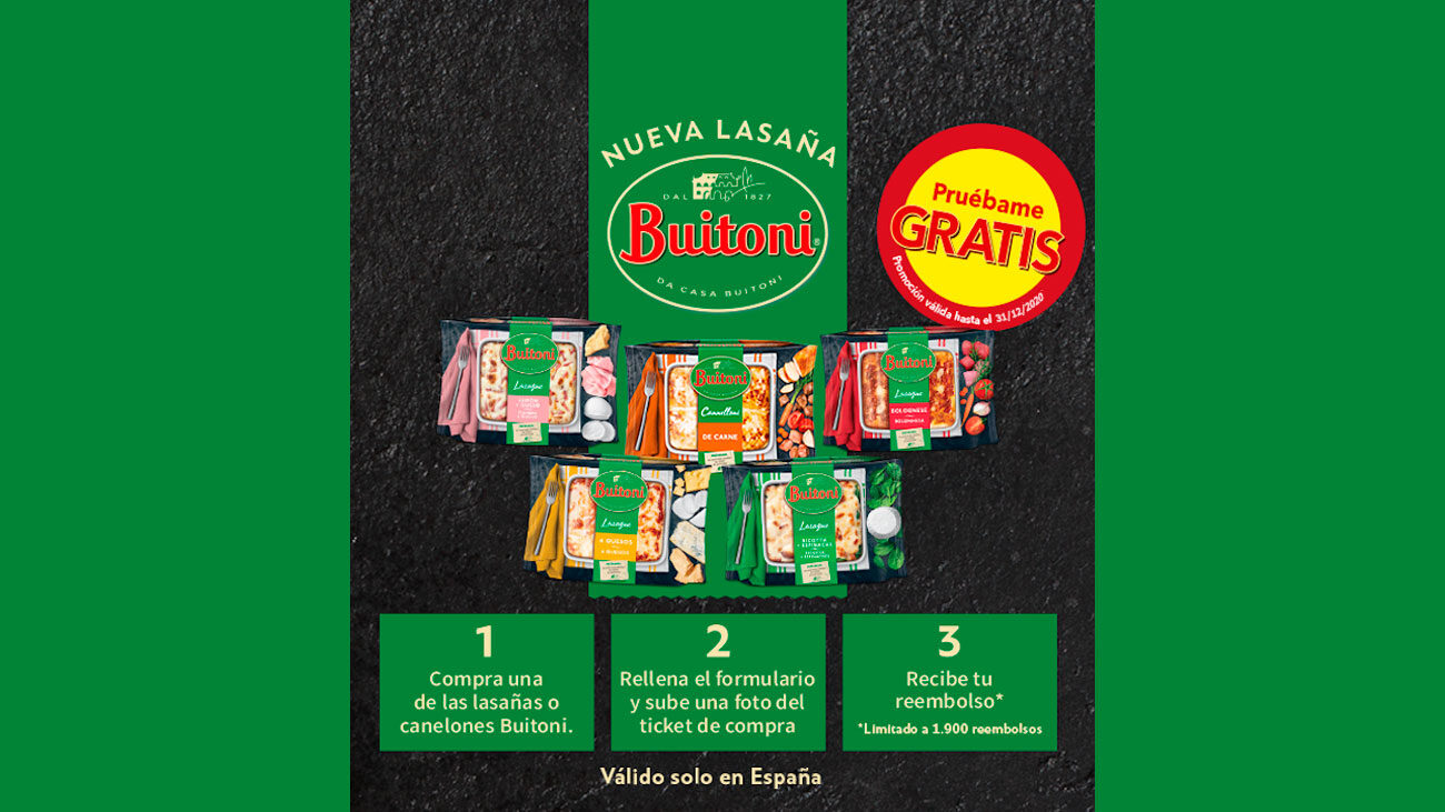 prueba gratis lasañas y canelones buitoni