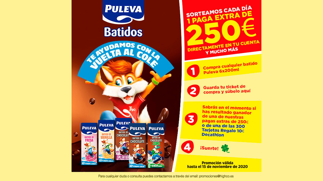 sorteo puleva pagas y tarjetas regalo