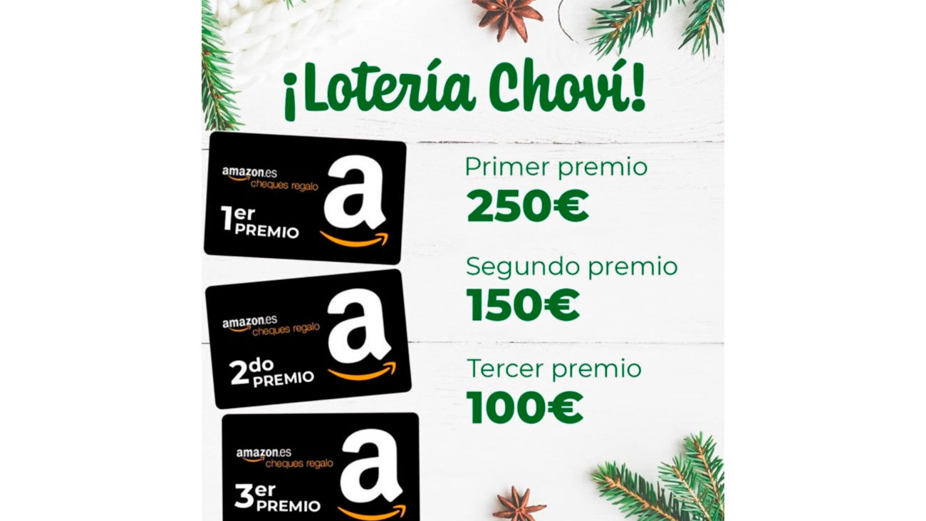 chovi sortea tarjetas amazon gratis