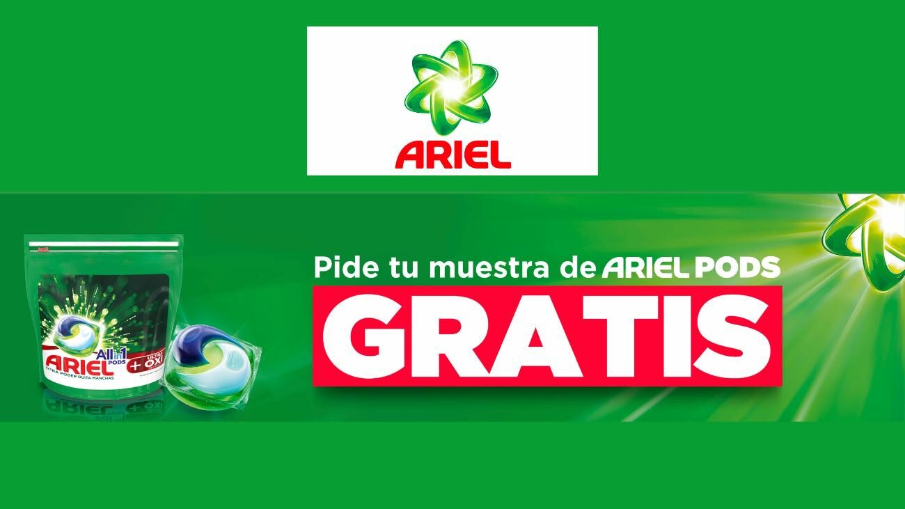 Ariel Pods muestras gratis