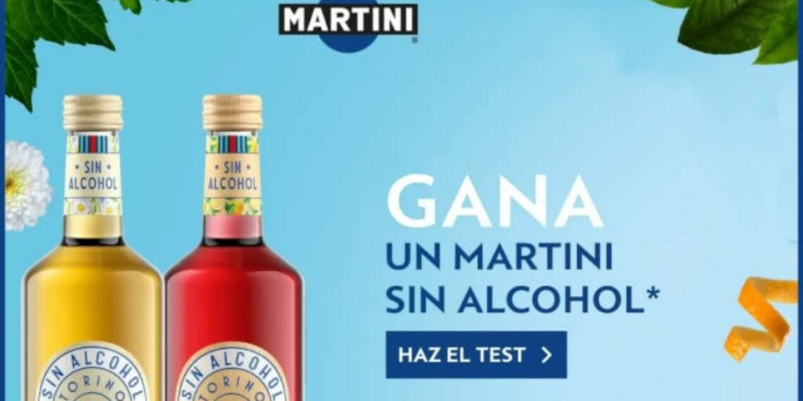 Martini regala botellas sin Alcohol cada día