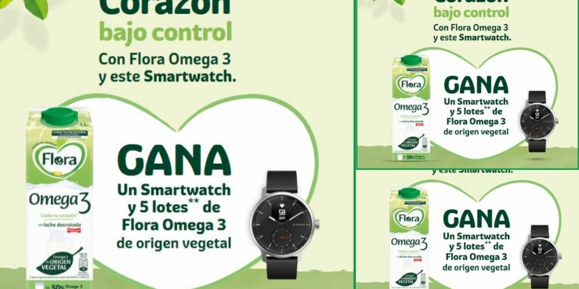 Flora sortea un Smartwatch y 5 lotes de Flora Omega 3