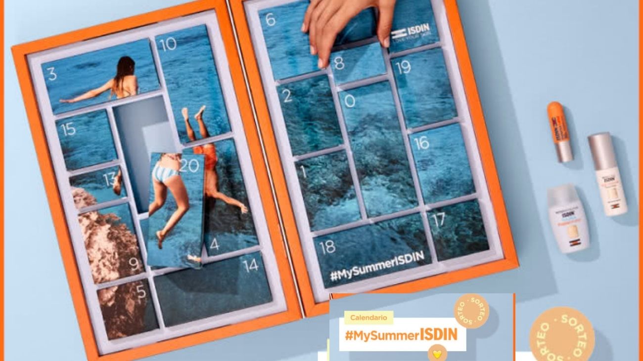 Sortean 300 calendarios  my summer ISDIN con 21 mini productos