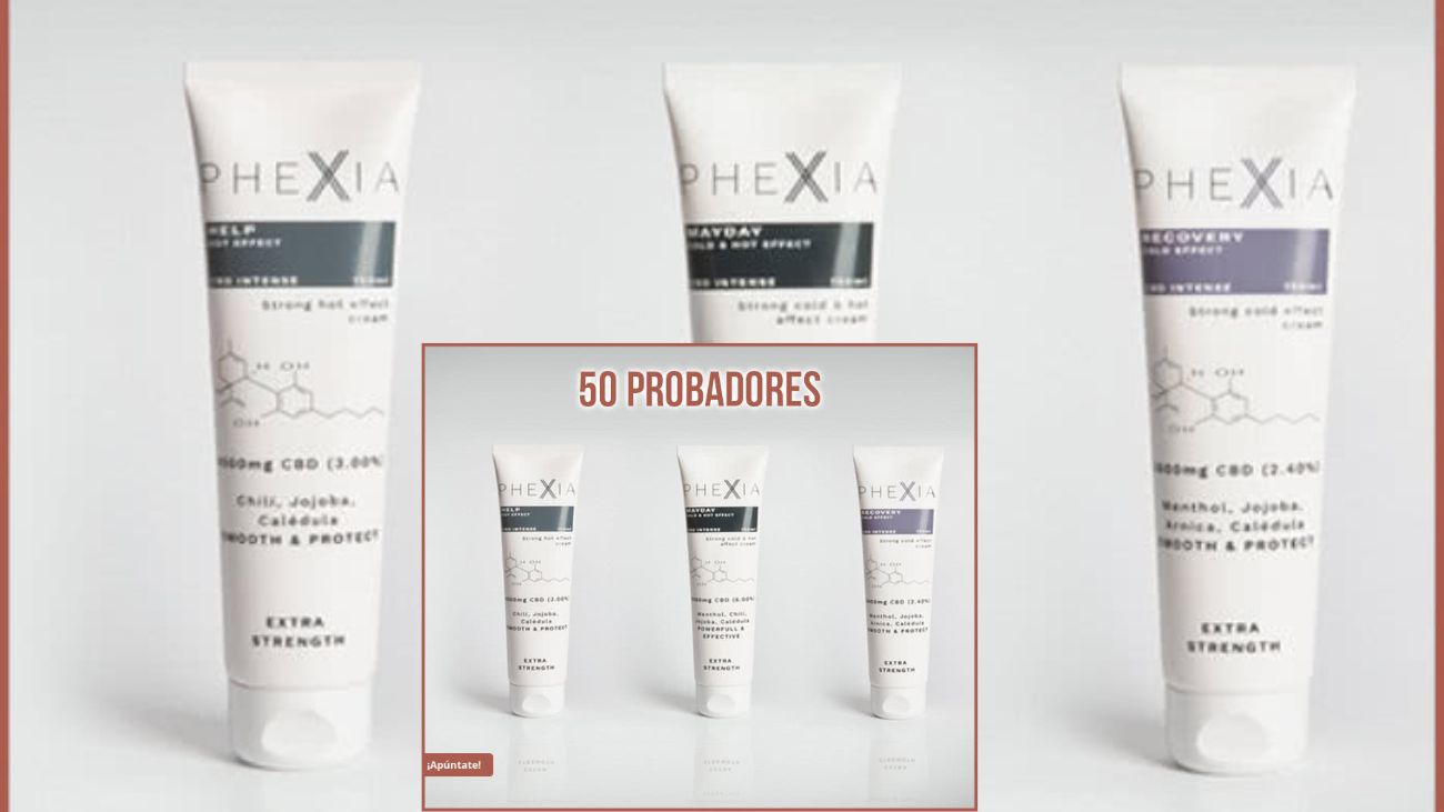 Buscan 50 probadores de los nuevos productos Phexia con CBD