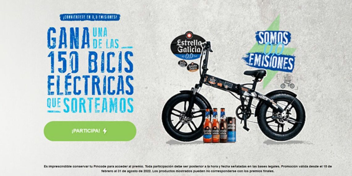 Sorteo 150 bicis eléctricas con Estrella Galicia