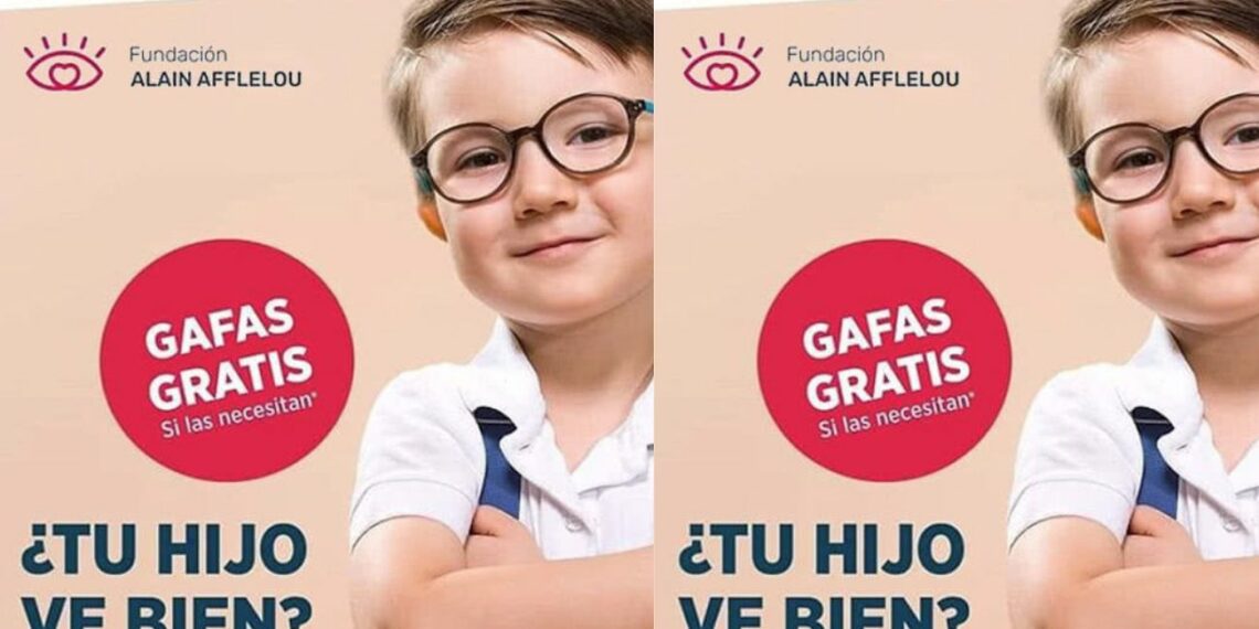 Regalan gafas gratis para niños en la fundación Alain Afflelou