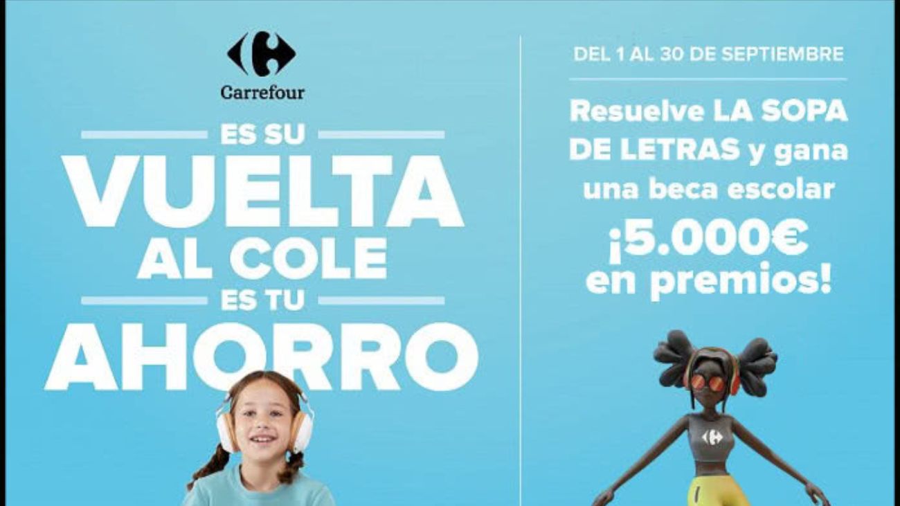 Sorteo Carrefour 5 becas escolares de 5.000 euros