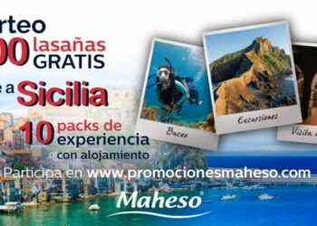 500 reembolsos de lasañas Maheso sorteo 10 packs de experiencias y 1 viaje a Sicilia