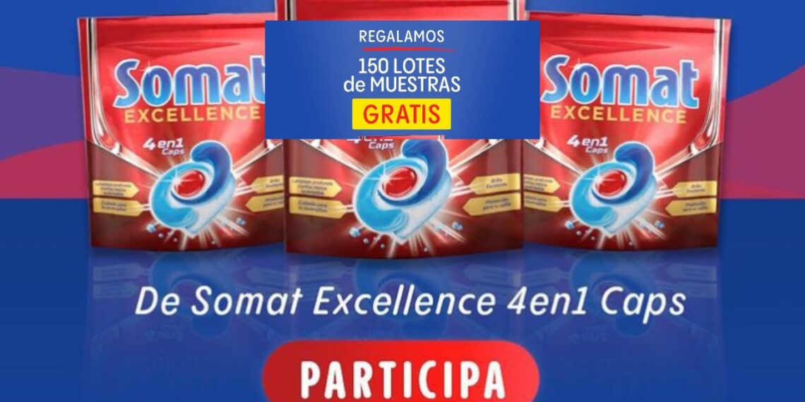 Regalan 150 lotes de muestras de Somat Excellence 4 en 1