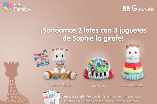 Lets Family sortea 2 lotes con 3 juguetes de Sophie la Girafe
