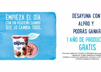 Alpro sortea 60 premios de 1 tarjeta Mastercard de 250 euros