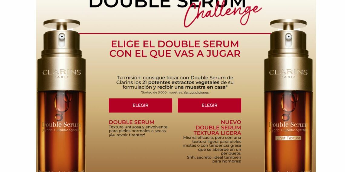Clarins reparte 3.000 muestras gratis  Double Sérum