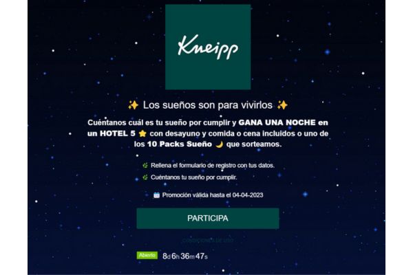 Kneipp te regala una noche de hotel y premios