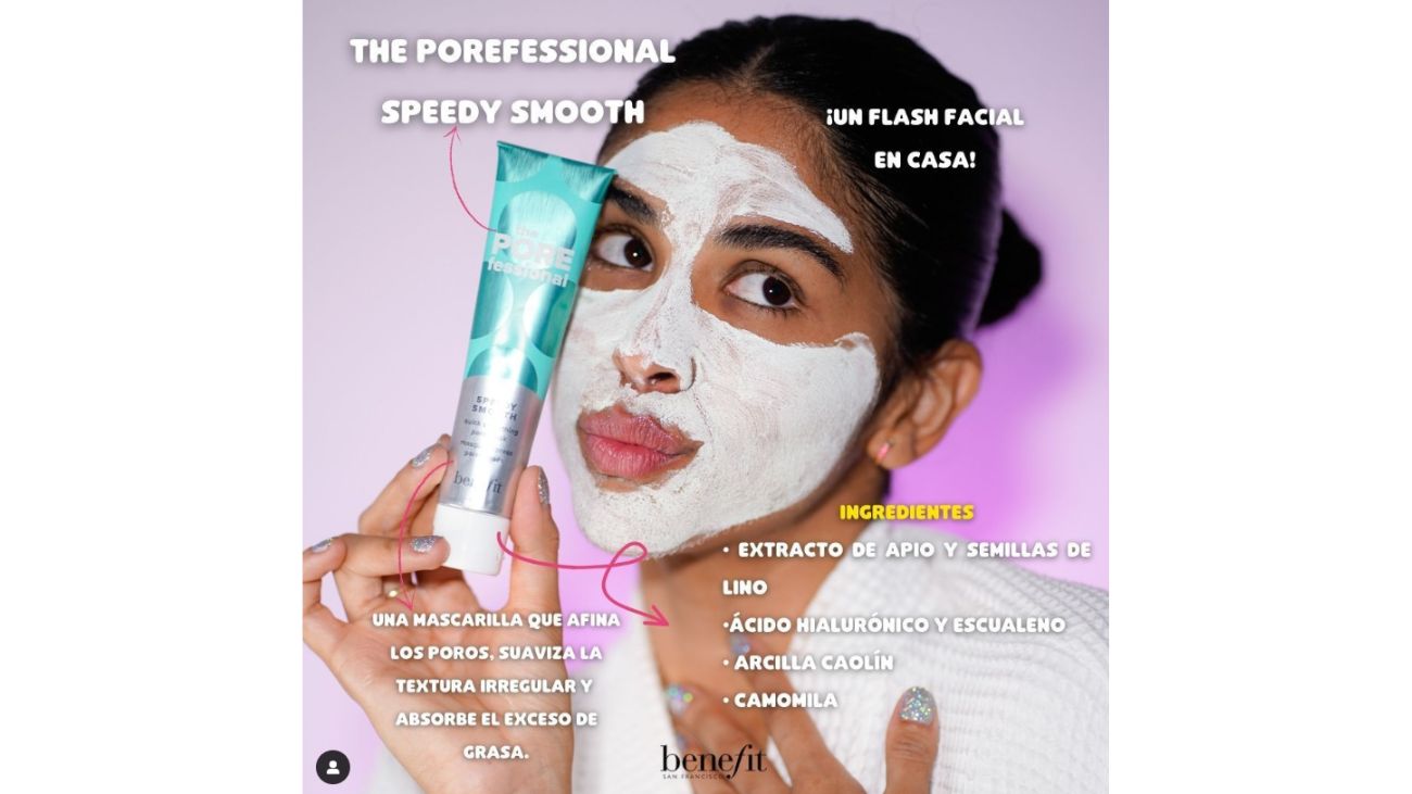 Benefit Cosmetic reparte muestras gratis de la Mascarilla Speedy Smooth