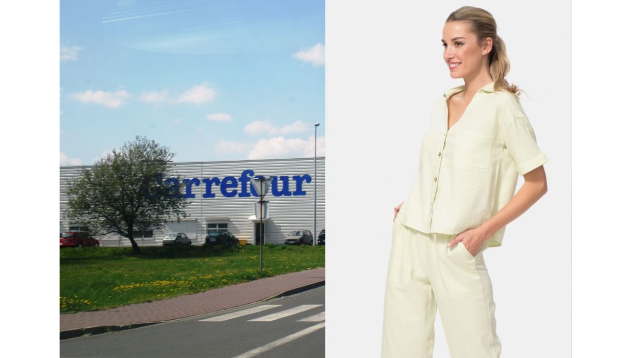 El conjunto de lino pantalón y camisa para ir fresquita este verano lo tiene Carrefour en rebajas