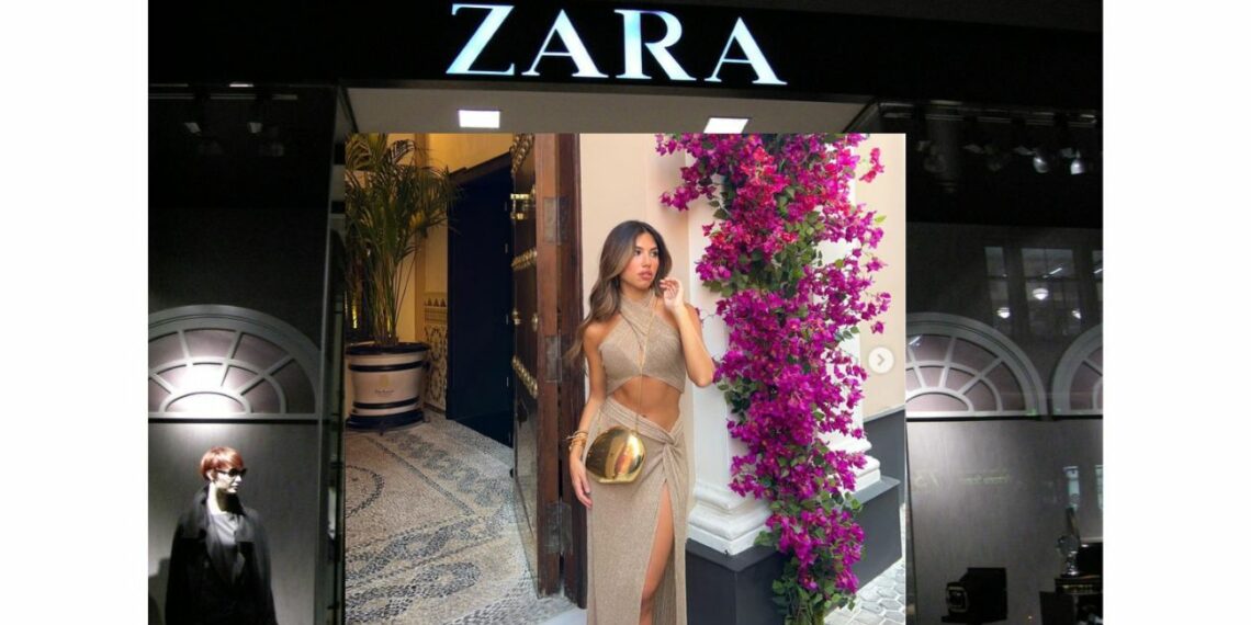 María Segarra nos deja sin palabras con el espectacular y asequible conjunto dorado de Zara