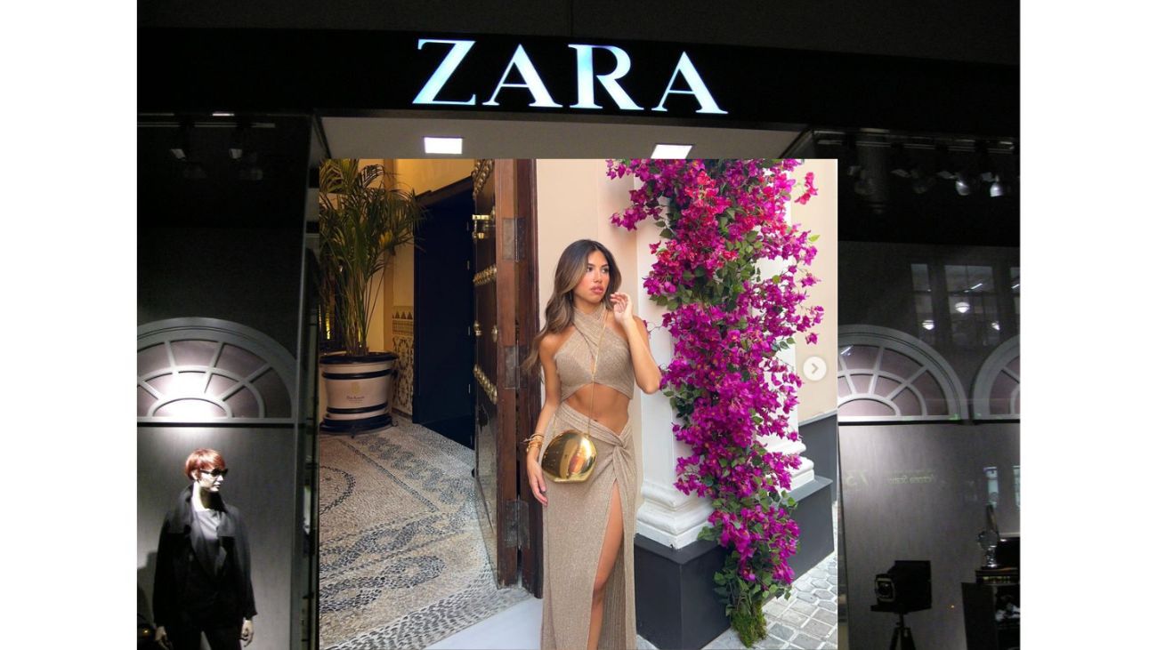 María Segarra nos deja sin palabras con el espectacular y asequible conjunto dorado de Zara