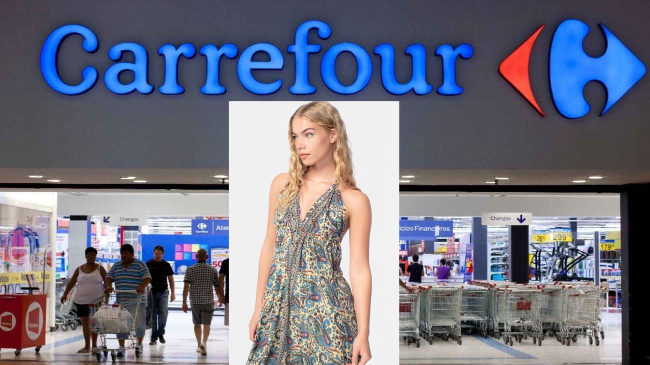 Carrefour tiene un vestido largo estampado pura tendencia veraniega a precio asequible