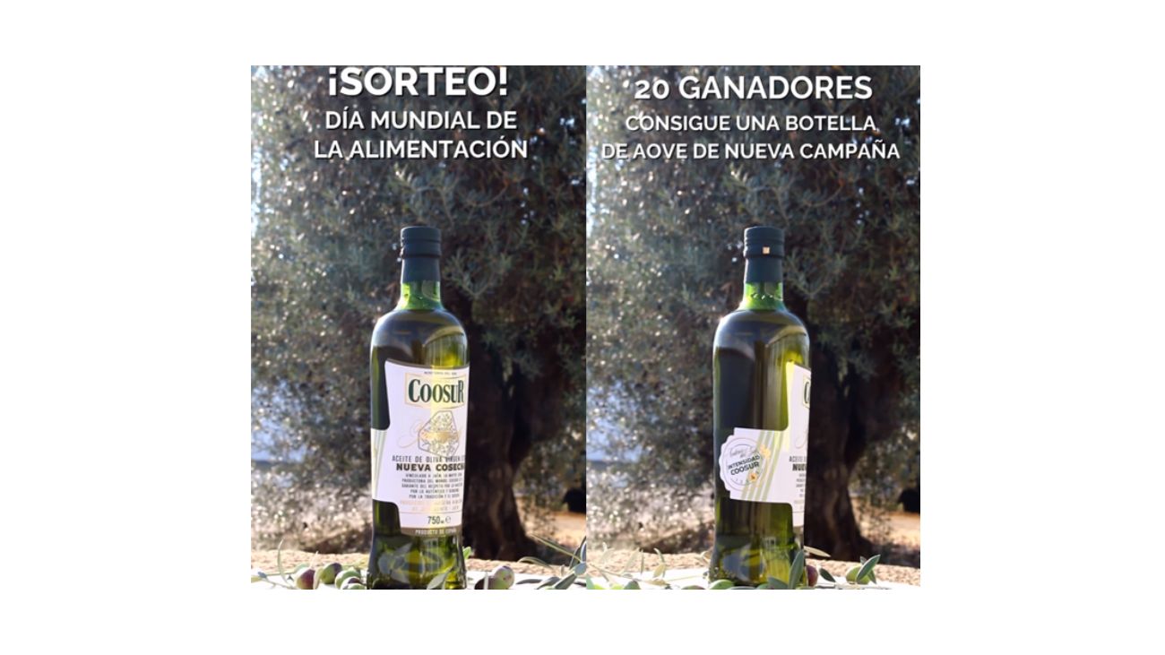 Coosur celebra el Día Mundial de la Alimentación con un especial sorteo de Aceite de Oliva