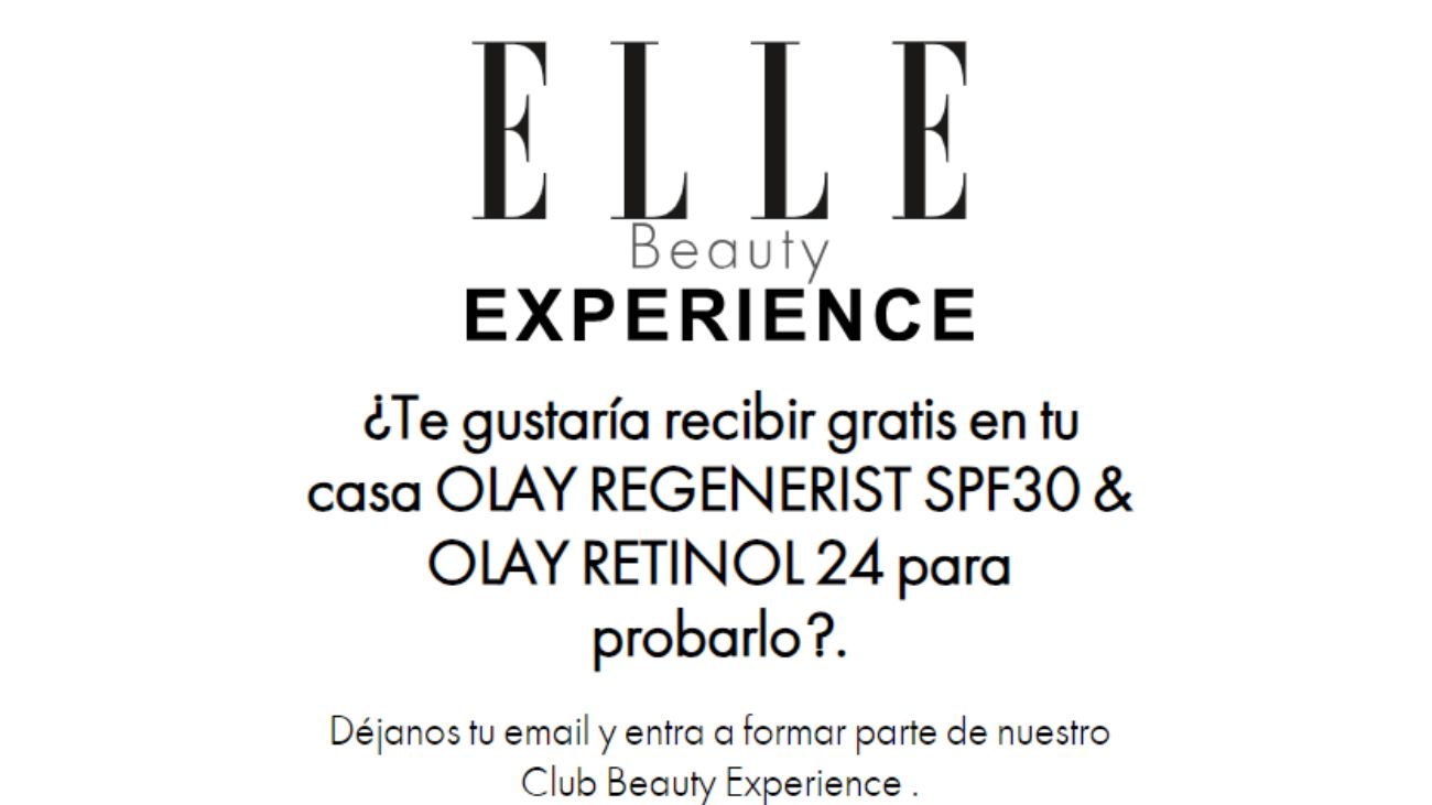 Muestras gratis en casa de Olay con Elle Beauty Experience