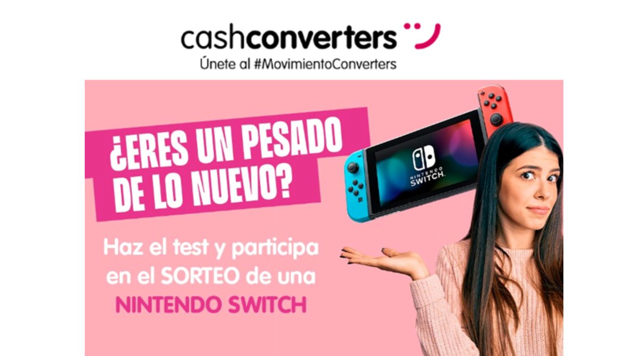 Participa en el sorteo de Cash Converters y gana una Nintendo Switch