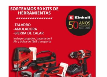 Participa en el sorteo de Einhell y gana uno de los 50 kits de herramientas valorados en 239,95€