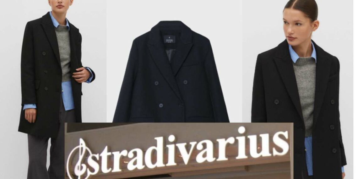 El abrigo recto doble abotonadura en cuatro colores de Stradivarius