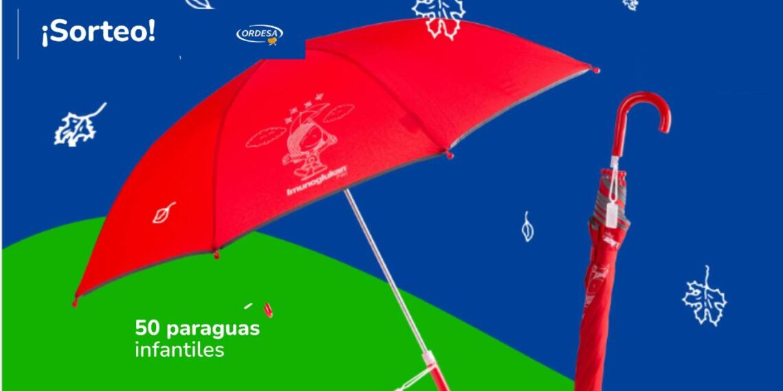 Gana uno de los paraguas infantiles Imunoglukan P4H en el sorteo de Ordesa