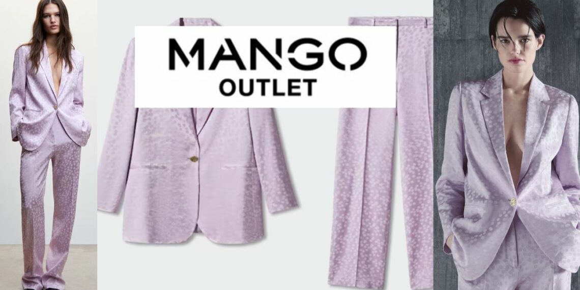 El traje satinado lavanda de Mango Outlet: la solución low cost para madres de comunión
