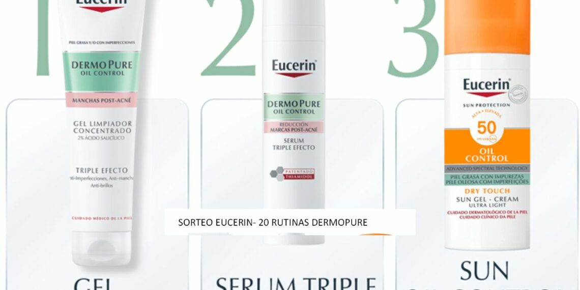 Sorteo  Eucerin 20 rutinas Dermopure para combatir el acné