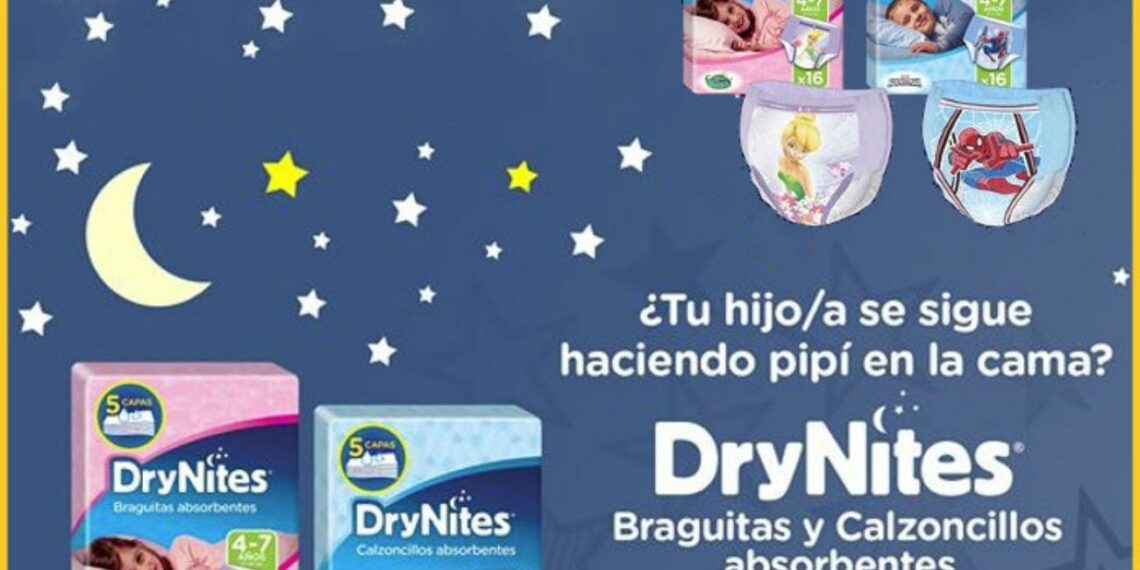 Muestras gratuitas DryNites para la incontinencia infantil