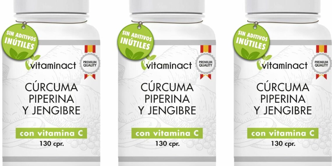Cúrcuma con jengibre pimienta negra y vitamina C el suplemento natural para articulaciones y sistema inmune