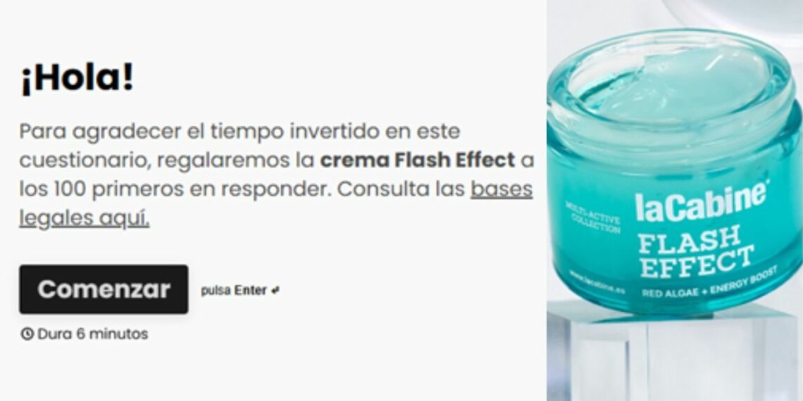 Consigue gratis el gel facial Flash Effect de laCabine