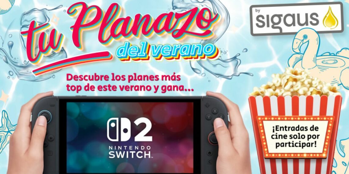 Sorteo Sigaus verano 2025 gana una Nintendo Switch 2 y entradas de cine