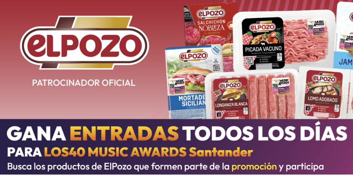 Sorteo ElPozo lanza para ganar entradas dobles a LOS40 Music Awards 2025