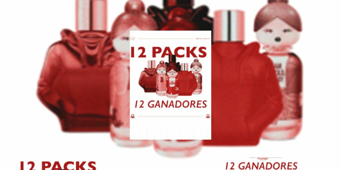 Benetton sorteo navideño con 12 packs exclusivos de fragancias para todos los gustos