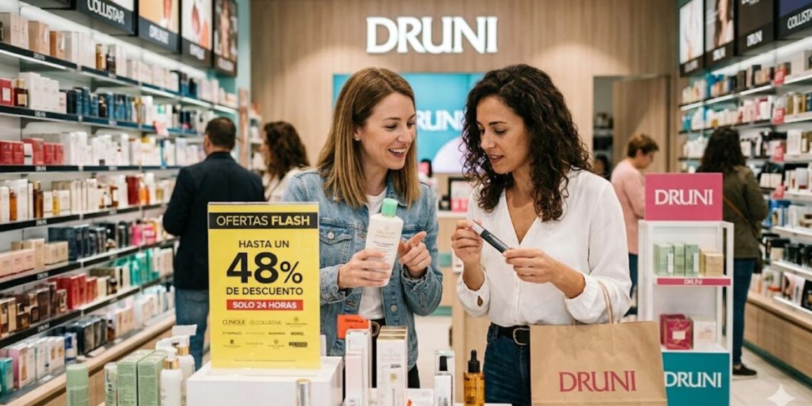 Ofertas Flash en Druni: descuentos de hasta el 48% en alta cosmética solo 24 horas