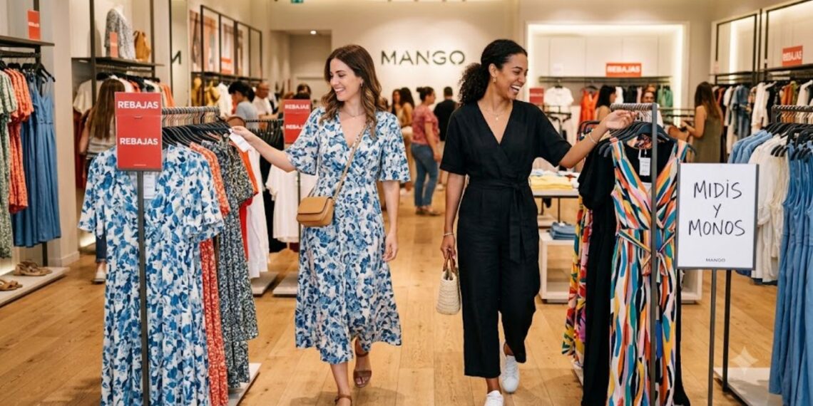 En Mango los modelos midi y los monos cruzados protagonizan las mejores ofertas del verano